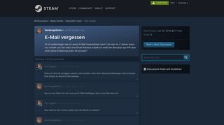 
                            7. E-Mail vergessen :: Deutsches Forum - Steam Community