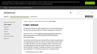 
                            4. E-Mail / Webmail - Datenschutz - HTW Berlin