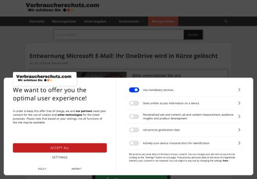 
                            6. E-Mail wegen Löschung des OneDrive-Kontos (Microsoft) ist echt