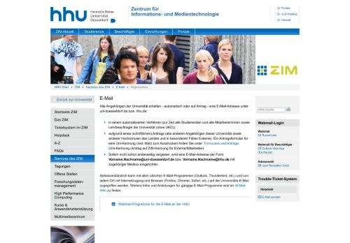 
                            2. E-Mail - ZIM - Heinrich-Heine-Universität Düsseldorf