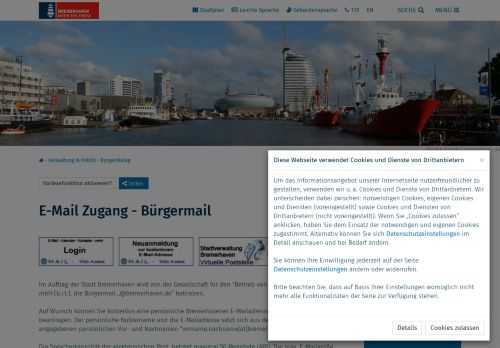 
                            10. E-Mail Zugang - Bürgermail – Bremerhaven.de