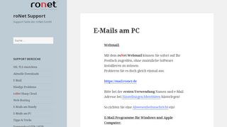 
                            10. E-Mails am PC – roNet Support