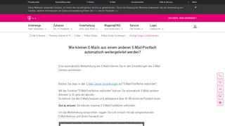 
                            4. E-Mails automatisch weiterleiten | Telekom Hilfe