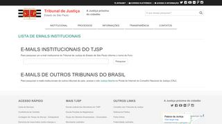 
                            7. E-mails Institucionais - Tribunal de Justiça de São Paulo