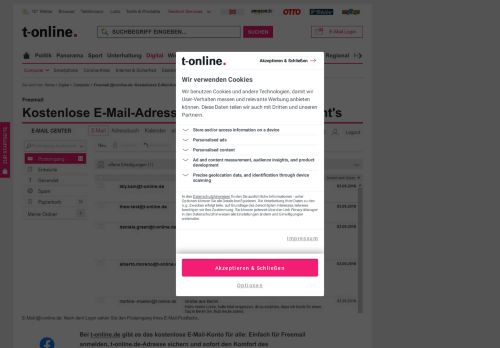 
                            3. E-Mails lesen - T-Online