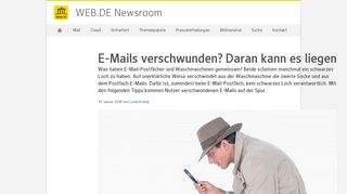 
                            9. E-Mails verschwunden? Daran kann es liegen - WEB.DE Newsroom