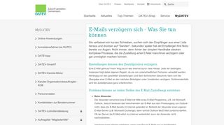 
                            12. E-Mails verzögern sich - Was Sie tun können - Datev