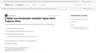 
                            3. E-Mails von Postmaster erhalten! Spam Hack Trojaner Virus ...
