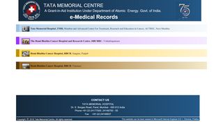 
                            5. e - Medical Records - Tata Memorial Hospital