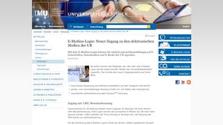 
                            10. E-Medien-Login: Neuer Zugang zu den elektronischen Medien der UB ...