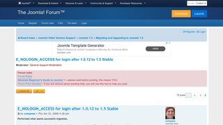 
                            1. E_NOLOGIN_ACCESS for login after 1.0.12 to 1.5 Stable - Joomla ...