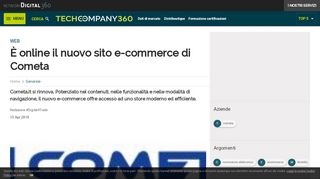 
                            3. È online il nuovo sito e-commerce di Cometa - Digital4Trade