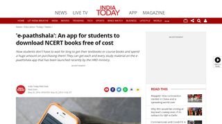 
                            7. 'e-paathshala': An app for students to download NCERT books free of ...