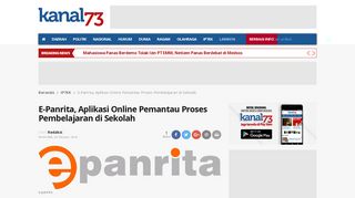 
                            8. E-Panrita, Aplikasi Online Pemantau Proses Pembelajaran di Sekolah ...