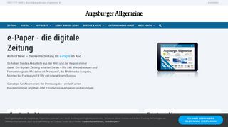 
                            4. e-Paper - Die digitale Zeitung | e-paper | Augsburger Allgemeine ...