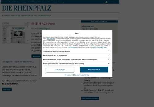 
                            1. E-Paper - Die Rheinpfalz