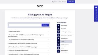
                            2. E-Paper - FAQ - abo.nzz.ch