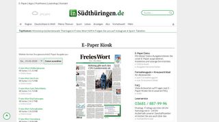 
                            10. E-Paper Kiosk | inSüdthüringen.de