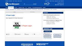 
                            1. E-Paper Login - E-Paper - nordbayern.de