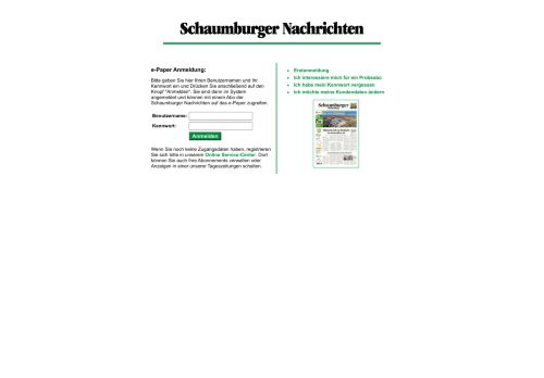 
                            7. e-Paper Login Schaumburger Nachrichten - sn-internet