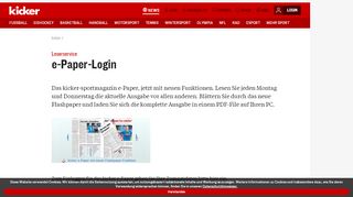 
                            3. e-Paper-Login - Startseite - kicker