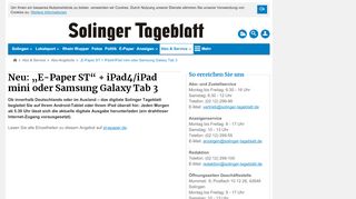 
                            10. „E-Paper ST + iPad4/iPad mini oder Samsung Galaxy Tab 3 | Abo ...