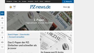
                            2. E-Paper/Archiv - Pforzheimer Zeitung - PZ-news.de