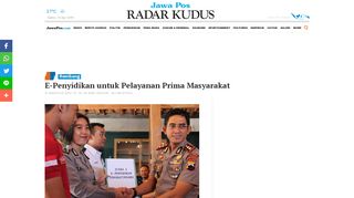 
                            9. E-Penyidikan untuk Pelayanan Prima Masyarakat - Radar Kudus