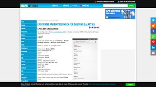 
                            10. E-plus Samsung Galaxy A5 MMS APN-Einstellungen für Deutschland ...