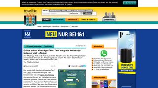 
                            8. E-Plus startet WhatsApp-Tarif: Tarif mit gratis WhatsApp-Nutzung jetzt ...