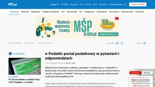 
                            13. e-Podatki: portal podatkowy w pytaniach i odpowiedziach - PIT.pl
