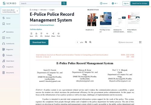 
                            6. E-Police Police Record Management System | Online ...
