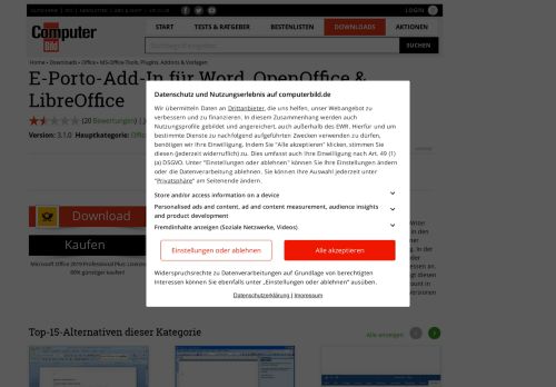 
                            11. E-Porto-Add-In für Word, OpenOffice & LibreOffice 3.1.0 - Download ...