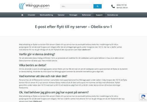 
                            10. E-post efter flytt till ny server - Obelix-srv-1 - Wikinggruppen