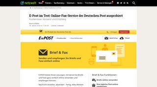 
                            5. E-Post im Test: Online-Fax-Service der Deutschen Post ausprobiert ...