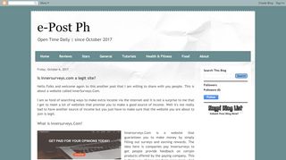 
                            8. e-Post Ph: Is Innersurveys.com a legit site?
