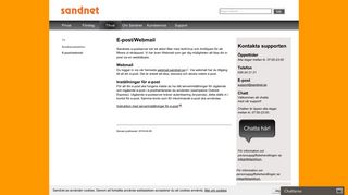 
                            8. E-post/webmail - Sandnet