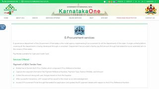 
                            7. E-Procurement - Karnataka One