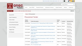 
                            4. e-Procurement Tenders - ONGC Tender