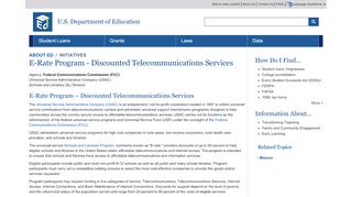 
                            11. E-Rate Program - Discounted Telecommunications Services -- Office ...