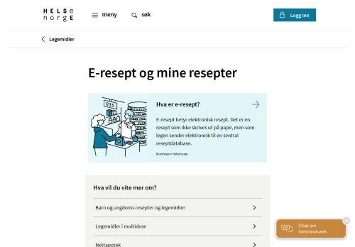 
                            13. E-resept og mine resepter - helsenorge.no