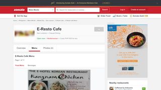 
                            11. E-Resto Cafe Menu, Menu for E-Resto Cafe, San Lorenzo ... - Zomato