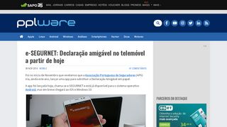 
                            10. e-SEGURNET: Declaração amigável no telemóvel a partir de hoje ...