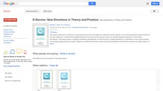 
                            9. E-Service: New Directions in Theory and Practice: New Directions in ...