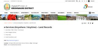 
                            7. e-Services (Anywhere / Anytime) – Land Records | Krishnagiri District ...