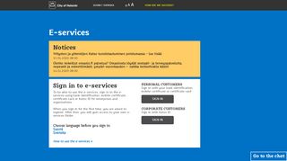 
                            12. E-services login - Sähköinen asiointi - Helsingin kaupunki