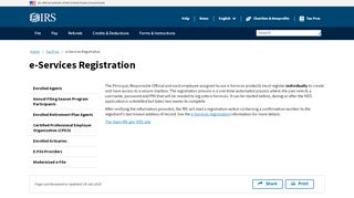 
                            4. e Services Registration | Internal Revenue Service - IRS.gov