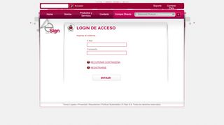 
                            3. E-Sign :: Login de Acceso