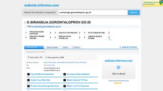 
                            3. e-siransija.gorontaloprov.go.id at Website Informer. Visit E Siransija ...