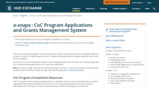 
                            13. e-snaps : CoC Program Applications and Grants Management System ...